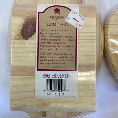 NEW Vintage Walnut Hollow LUMINARY Halloween Paint or Stain Cat Jack-O-Lantern - Picture 7 of 10