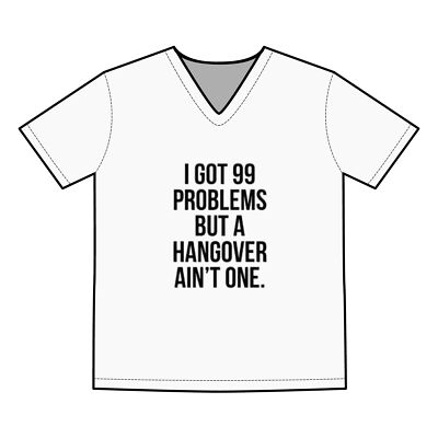 99 Problems Men's Recovery/Sober V Neck Tee