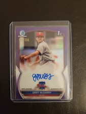 2023 Bowman Chrome 1st Auto Purple Refractor Griff Mcgarry /250 Phillies 🔥