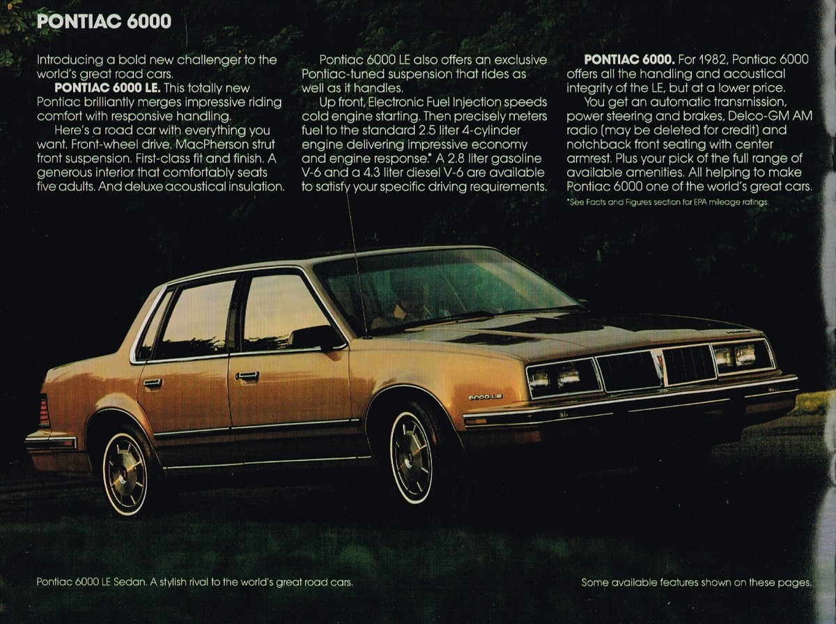 1982 Pontiac Brochure: FIREBIRD-Trans-Am,S/E,GRAND PRIX,6000