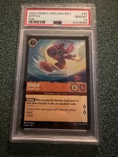 Disney Lorcana The First Chapter Stitch Carefree Surfer 21/204 PSA 10
