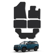 Hyundai Santa Fe [HEV] (7 Seats) (2024+) Rubber Car Mats Heavy-Duty Tailored Fit