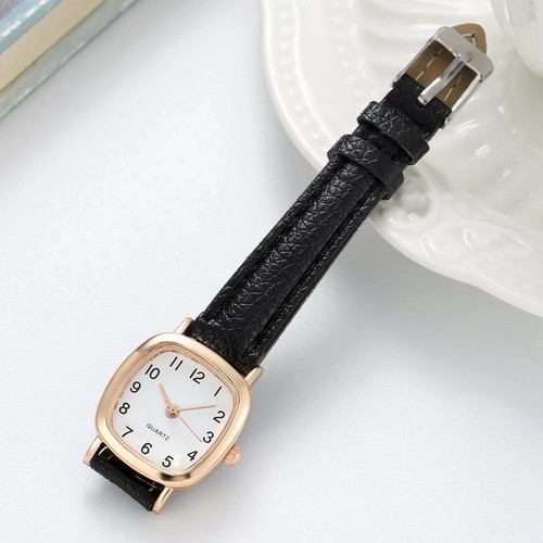 Kegllect Square Women Simple Small Dial Student Watches Vintage Belt Quartz - Picture 19 of 28