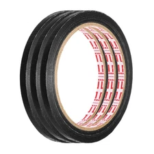 3Rolls Wire Harness Tape 0.24"x66ft Fabric High Adhesive Tearable Tapes, Black