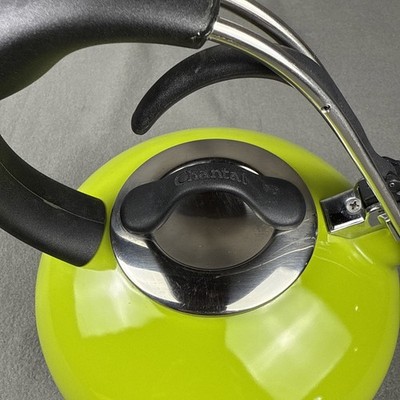 Chantal Classic Loop Steel Enamel Whistling Tea Kettle 1.8 qt 70's