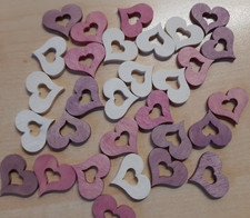 Deko HERZEN 30 St. Holzdeko Streu Tischdeko FrühlingsdekoStreuteile MIX