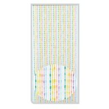 TENDA MOSCHIERA CON FILI PERLINE DECORO MULTICOLORE IN PVC 100X220CM TPL04 01733