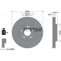 2X Textar 92057900 Bremsscheibe FüR Mercedes Benz SL 124 E Klasse 190 W124 R129