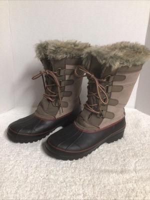 #ad KHOMBU North Star Snow Waterproof Winter Boots Women’s Sz 9 Tan $29.95