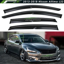 For 2013-2018 Nissan Altima Mugen Style Wavy Window Visors Rain Guard Deflectors
