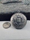 Vintage Scottish Thistle Locket Necklace Antique Silver plated Scotland Celtic — photo 8