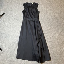 Shoshanna Womens Sleeveless Midi Cotton Spandex Dress Navy Blue Size 8