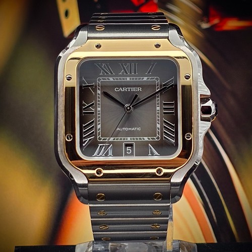 CARTIER SANTOS DE CARTIER LARGE W2SA0030 39.8MM 18K YELLOW GOLD BEZEL B&P