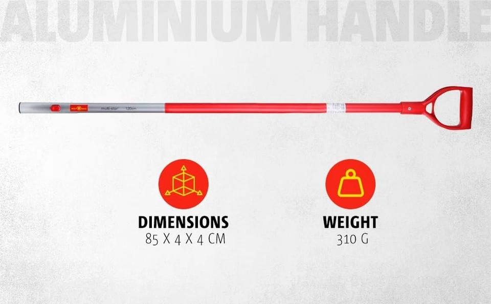 WOLF Garten 3943062 Multi-Star Aluminium D-Handle with D-Grip,85 Cm Working 60gm - image 2 of 4