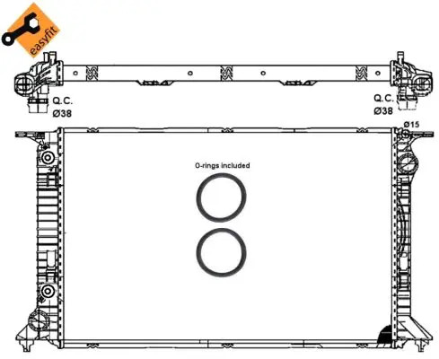 Nrf Kühler, Motorkühlung [Hersteller-Nr. 53065] für Audi - Bild 3