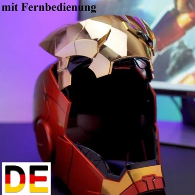 MARKENLOS AUTOKING Iron Man MK5 1:1 Helm Tragbare Sprachsteuerung Maske Cosplay Golden Ver
