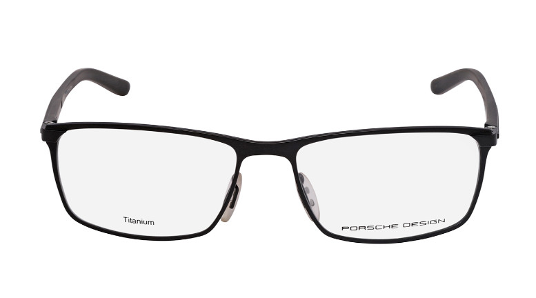 New Titananium Porsche Design Eyeglasses  8287 A 57-16-145 Black w/ Case