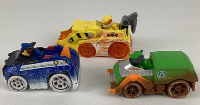 Paw Patrol Rubble Rocky Chase True Metal Die Cast Car Racers Lot Spin Master