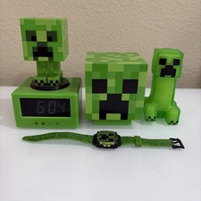 Minecraft Creeper Lot Watch Alarm Clock Night...