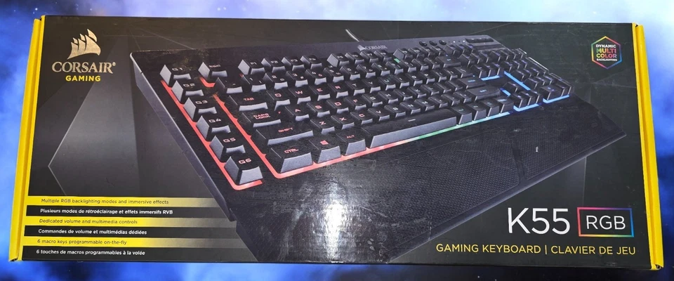 CORSAIR K55 RGB Gaming Keyboard CH-9206015-NA – New Sealed Box – Wired USB - Image 2 of 4
