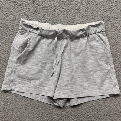 Lululemon On The Fly Shorts Womens 8 Gray Space Nimbus Pull On 2.5'' Athleisure