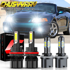 LED Headlight Fog Light Bulbs Kit 6000K For Ford Mustang Gt Svt Cobra 1999-2003