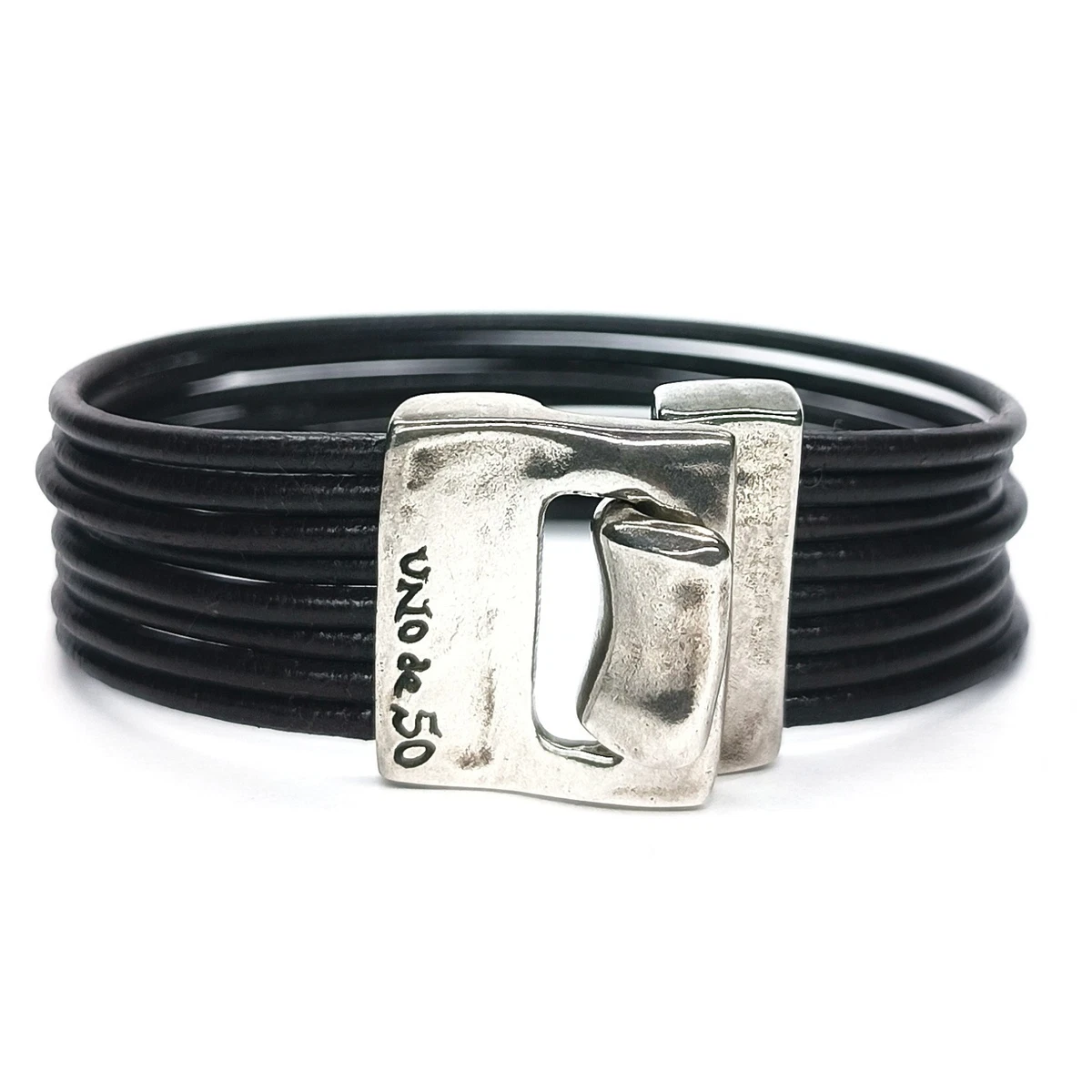 BRACCIALE in pelle e argento - codice UO170007-R (da ordinare