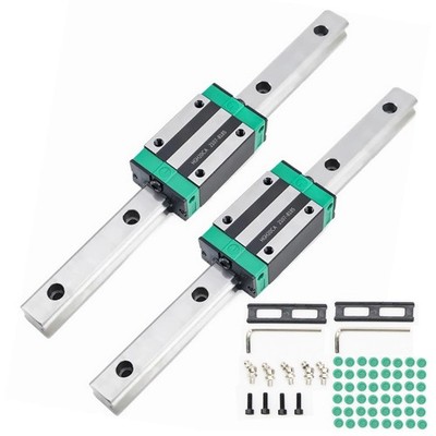 HGR20 Linear Rail 2PCS 200mm with 4PCS HGH20CA Sliding Blocks CNC Router DIY App