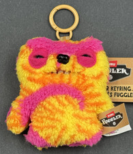 Fuggler Keyring Old Tooth Metal Clip W/ Chase Rare BLUE BUTT-ON CATCH ME BUTTON