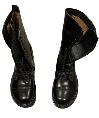 Corcoran 975 Black Leather Military Jump Boots Men display picture 3