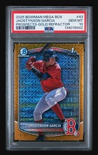 2025 Bowman PSA 10 JHOSTYNXON GARCIA Chrome Prospects Mega Box Gold #/50 🔥👍