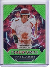2020 PRIZM DRAFT DAVID CALABRESE RC #63/75 *FIREWORKS - LIME GREEN*