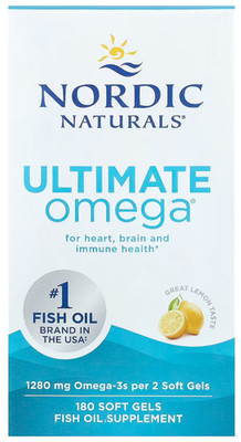 Nordic Naturals, Ultimate Omega mit Zitronengeschmack, 1280mg, 180 Weichkapseln