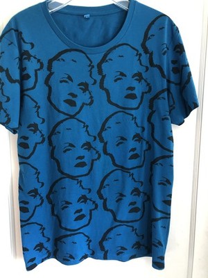 Vintage size Large t shirt All Over Print AOP Madonna Marilyn Monroe femme icon