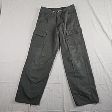 Vintage 2000 Levi 587 Red Tab Cargo Pants Corduroy Denim Jeans Green Men 30x30