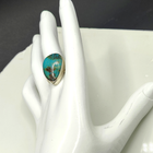 Matrix Size Resolution Sterling Silver Turquoise Ring Size 10 Teardrop Stone Earthy Matrix 27 ...