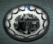 (6) ROYAL STAFFORD Witch/ Black Cat / Halloween Salad/ Cereal Bowls (ENGLAND)