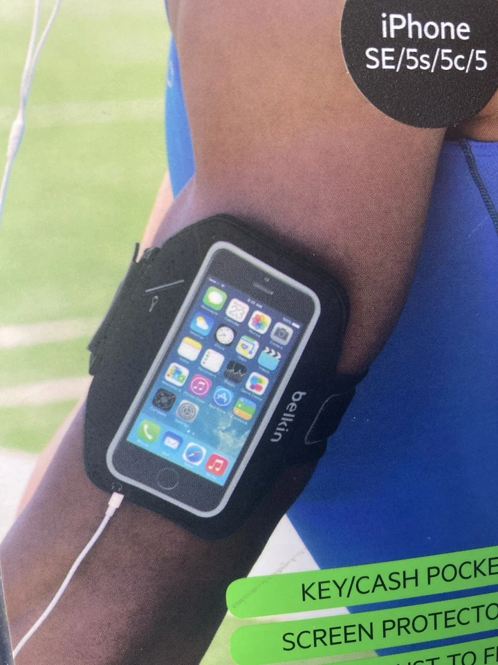Belkin Sport-Fit Plus Armband for Apple iPhone 6 Plus, 6S Plus Black - Brand NEW - Image 4 of 4