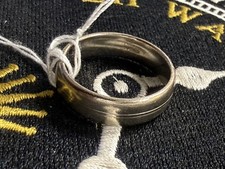 18k White Gold Men’s Wedding Band Ring 6mm Width, UK size S, Heavy 9.6g