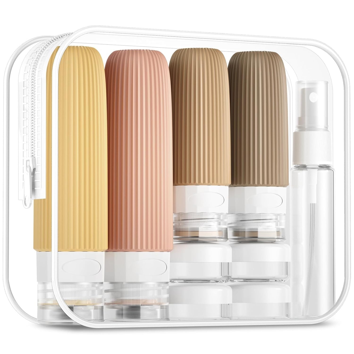 Set, Tsa Approved Leak Proof Silicone Squeezable Containe