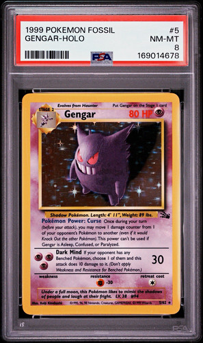 Gengar (Unlimited) graded PSA 8 for sale on eBay