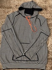 Tory Burch Hoodie Women s Striped Light Cashmere Sweater Resort Party Core Go