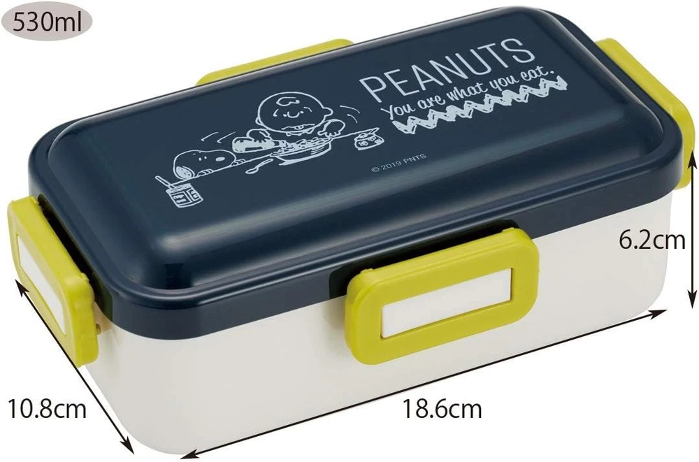 Snoopy Skater Bento Box with Fluffy Dome Lid 530ml Peanuts Life Style
