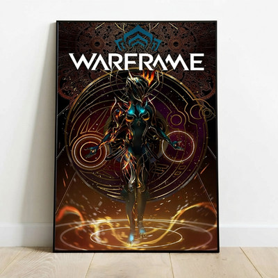 Warframe Poster Print Gift for Gamer Umbra Retro Cyber Artwork Print