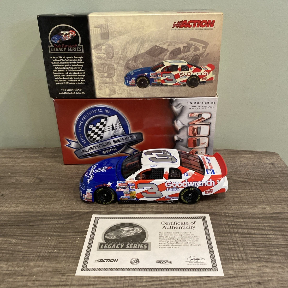 Dale Earnhardt Diecast Racing Cars 1:24 1996 Vehicle Year for sale