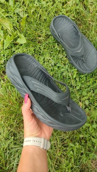 Women Hoka Flip-Flops Black 40.5