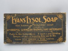 ANTIQUE EVANS LYSOL SOAP CARDBOARD BOX SOAP LONDON & LIVERPOOL
