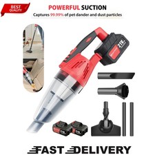 Powerful Cordless Vacuum Cleaner - Rechargeable Handheld Car Hoover High Suction