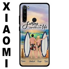 Personalized Surfing Phone Case - Couple And 2 Pets - Phone Case For Xiaomi, Hua