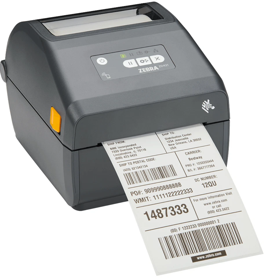Zebra ZD421 Direct Thermal Shipping Label Barcode Printer 203 dpi USB NEW - Image 3 of 4